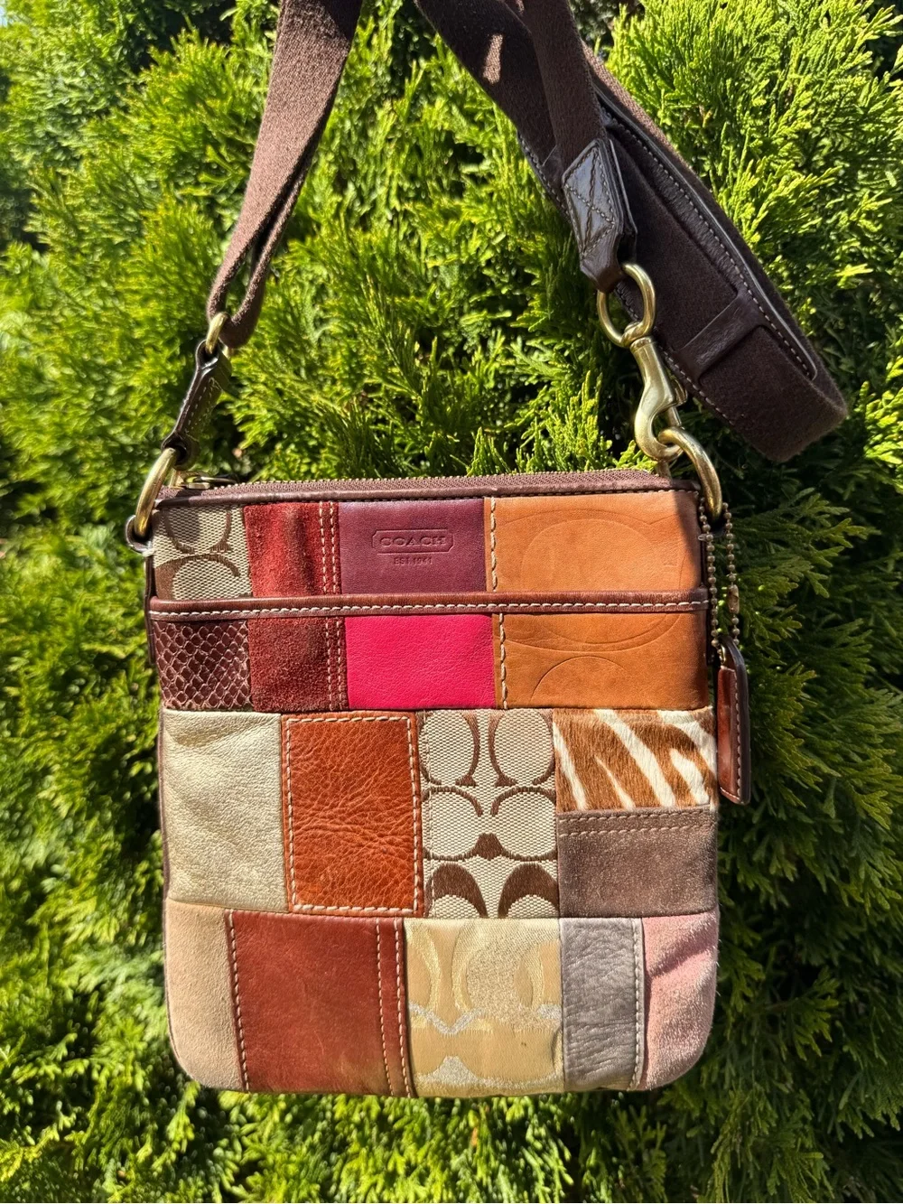 Coach pink patchwork